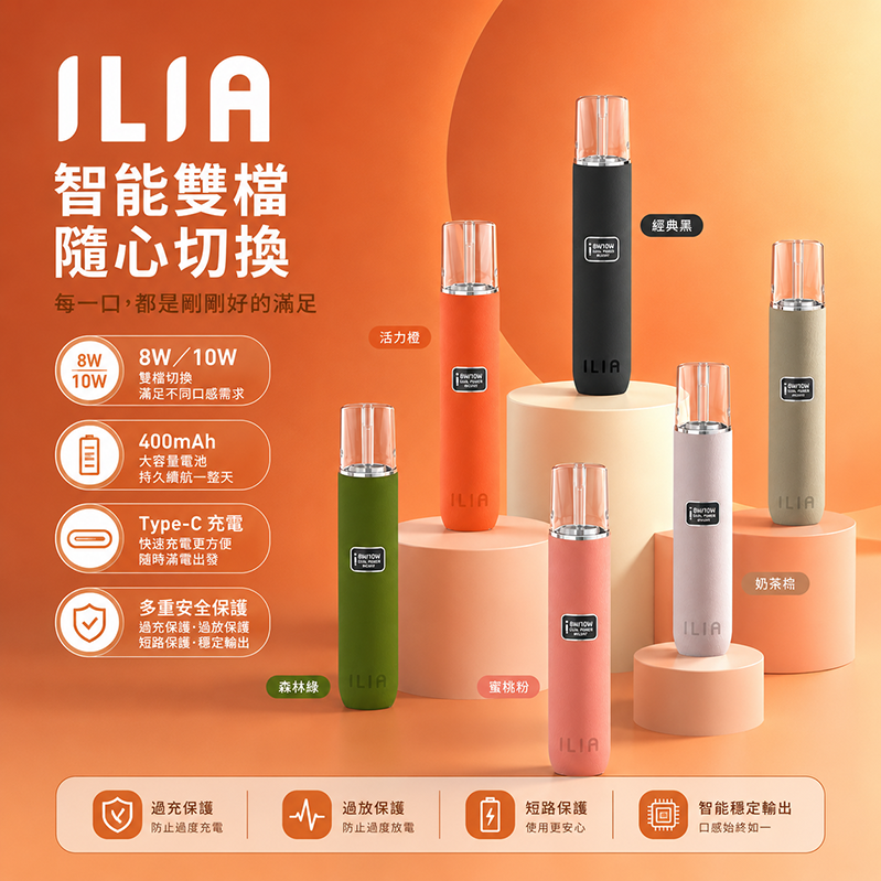 ILIA皮革主機｜400mAh｜12色可選